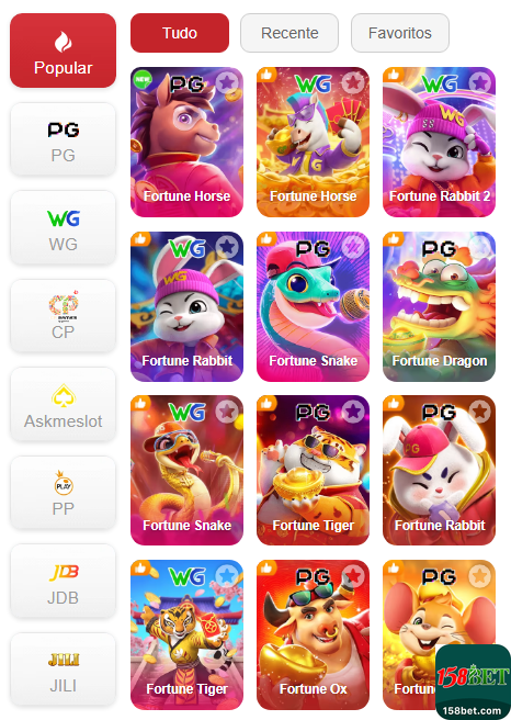 Experiência de Jogos 158bet.com